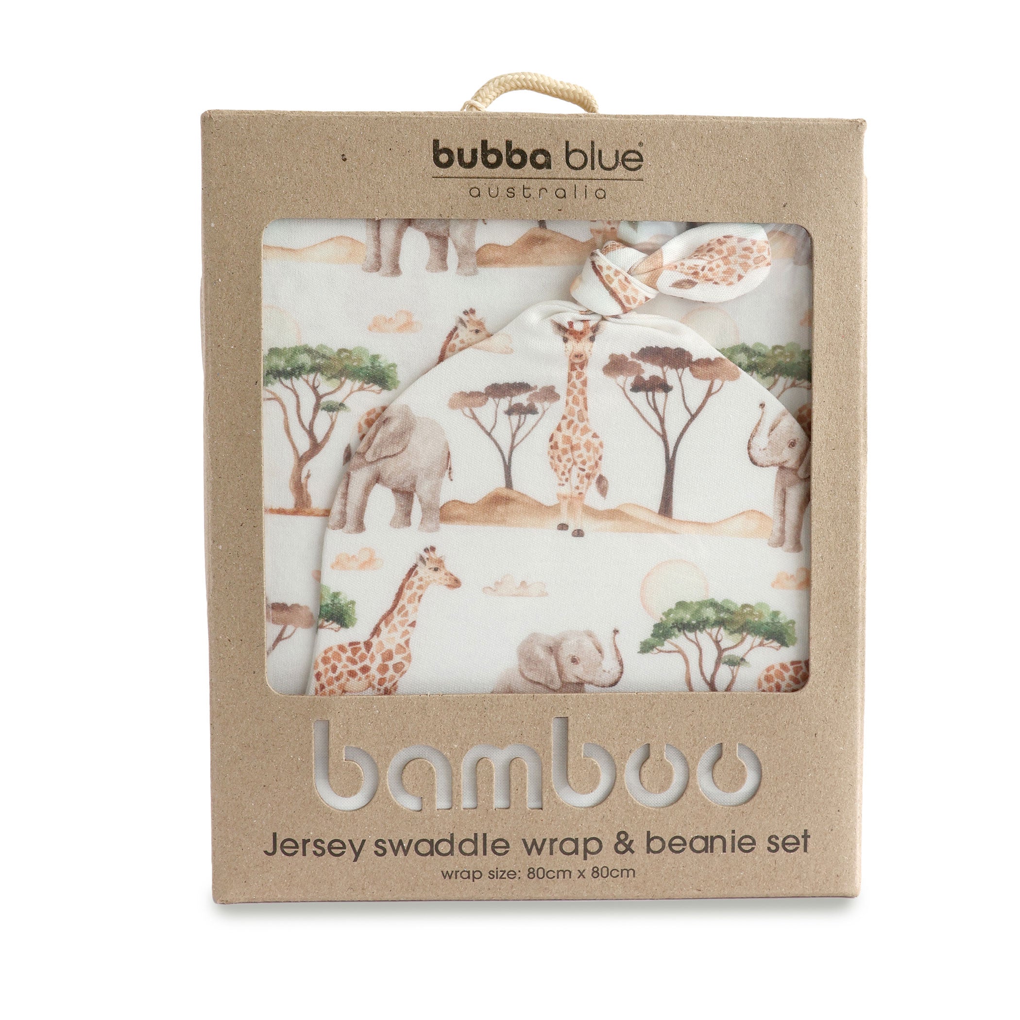 Adventure Bamboo 2PCS Jersey Swaddle & Beanie Set