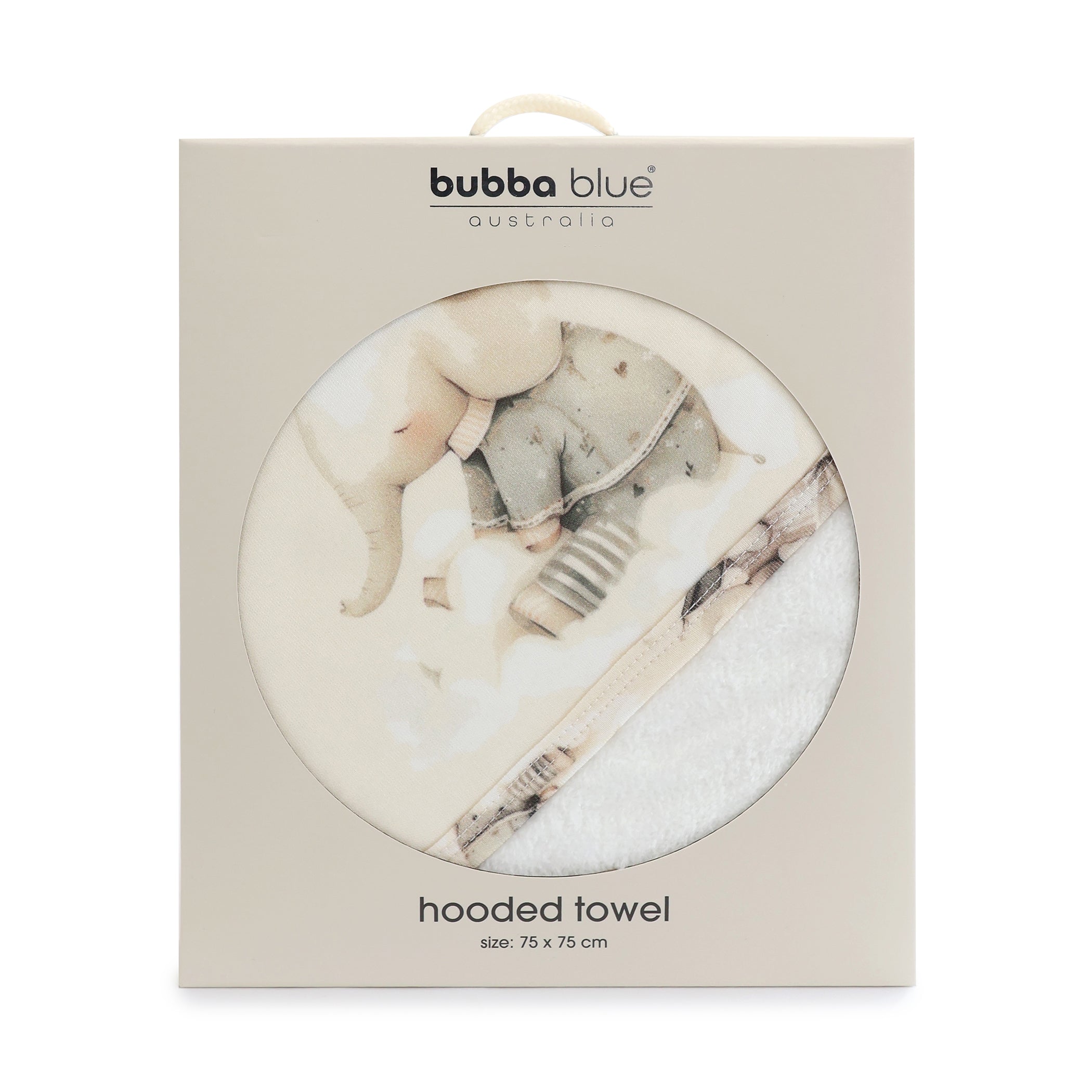 Elephant Bedtime Hooded Towel