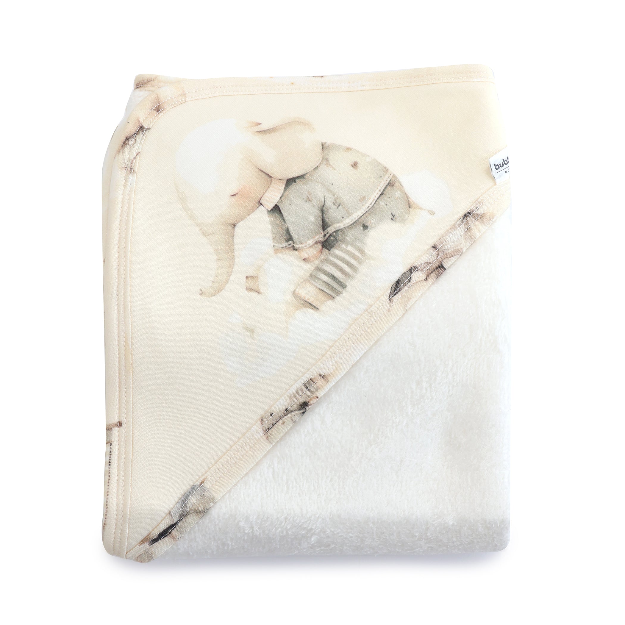 Elephant Bedtime Hooded Towel
