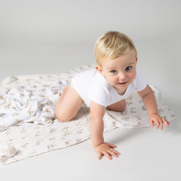 Elephant Bedtime 3pk Muslin Wraps