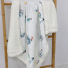 Little Rooster Reversible Fleece Cuddle Blanket