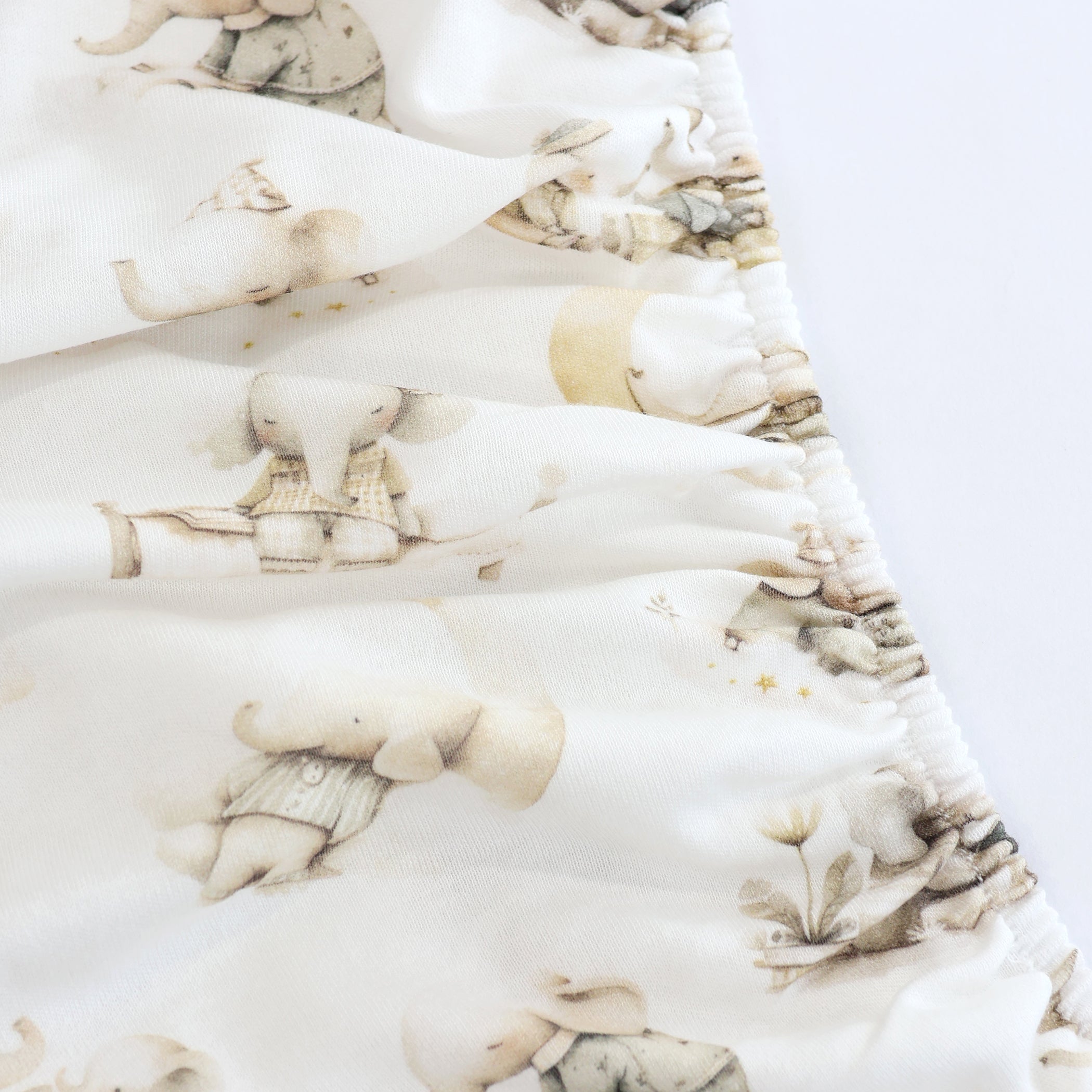 Elephant Bedtime Jersey Co Sleeper/Bedside Sleeper Fitted Sheet