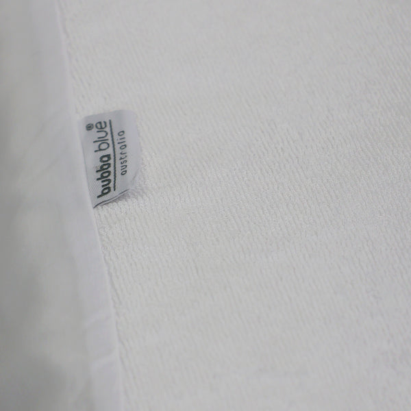 Bamboo White Compact Cot Waterproof Mattress Protector