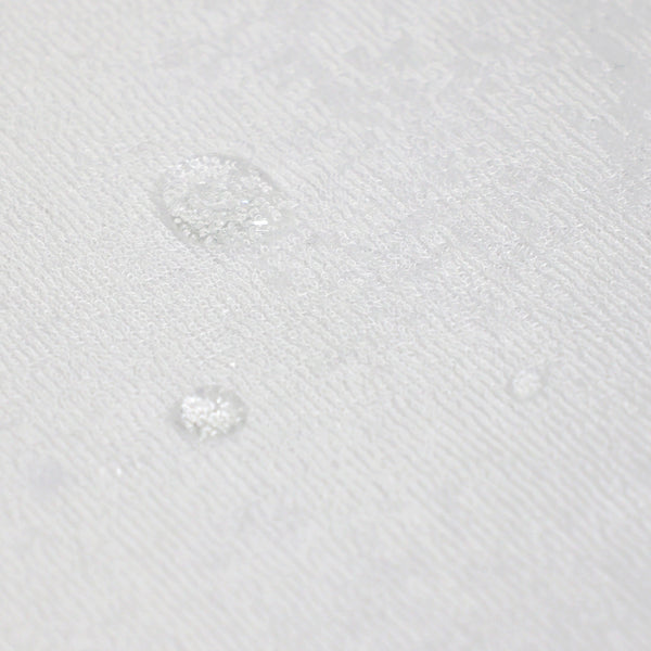 Bamboo White Compact Cot Waterproof Mattress Protector