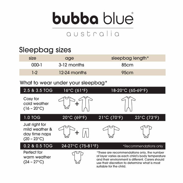 Nordic 2.5 TOG Sleep Suit & 3.5 TOG Convertible Sleep Bag Bundle - Denim