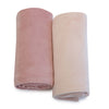 Nordic 2PK Stretchy Velour Cuddle Blankets - Berry/Rose
