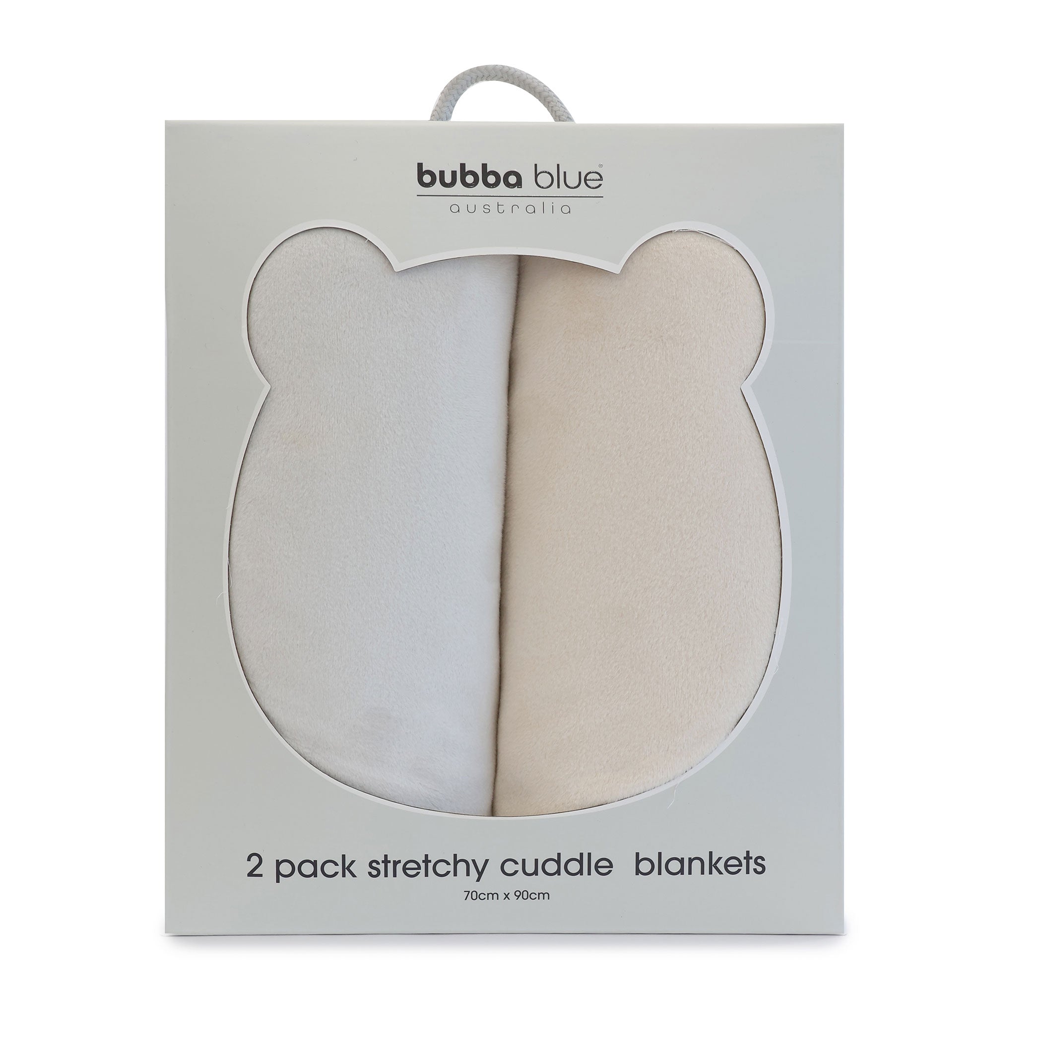 Nordic 2PK Stretchy Velour Cuddle Blankets - Grey/Sand