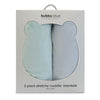 Nordic 2PK Stretchy Velour Cuddle Blankets - Sky/Mint