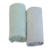 Nordic 2PK Stretchy Velour Cuddle Blankets - Sky/Mint