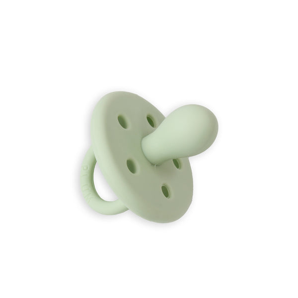PLUM 2pk Silicone Soothers - Olive & Steel Blue (0-6M)