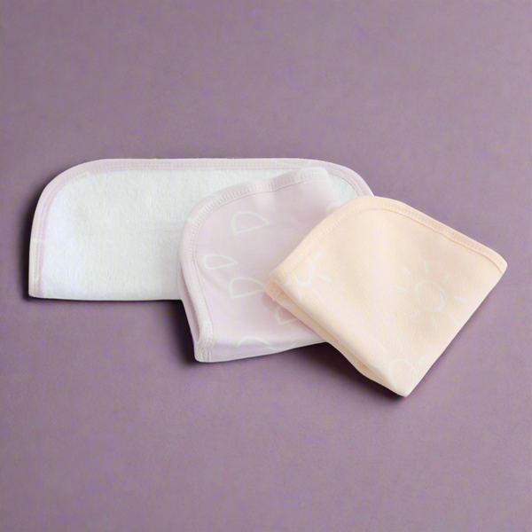 Nordic 3pk Wash Cloth Dusty Peach/Lilac
