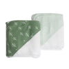 Nordic 2pk Hooded Towel Avocado/Forest