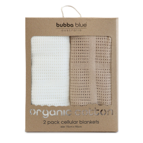 Organic Cotton 2pk Cellular Blanket - Chestnut