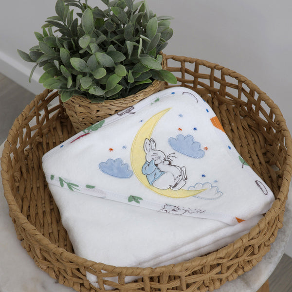 Peter Rabbit 'New Adventure' Hooded Towel - Blue