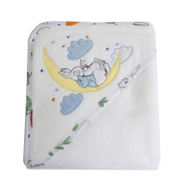 Peter Rabbit 'New Adventure' Hooded Towel - Blue