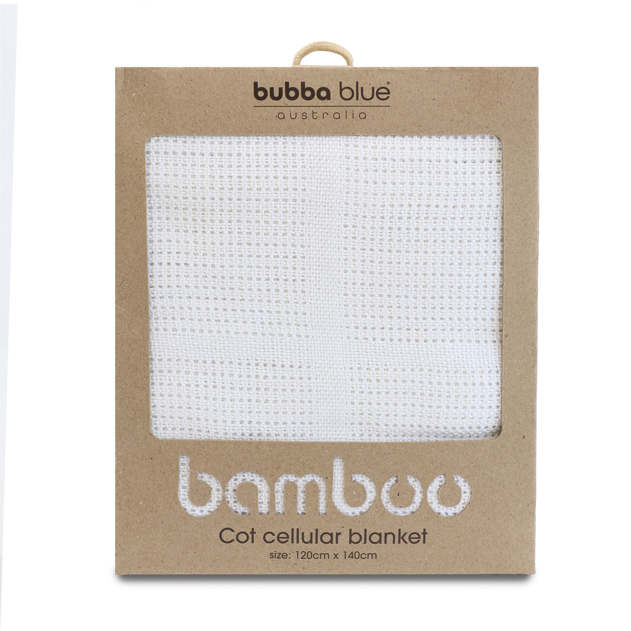 Bamboo White Cellular Cot Blankets