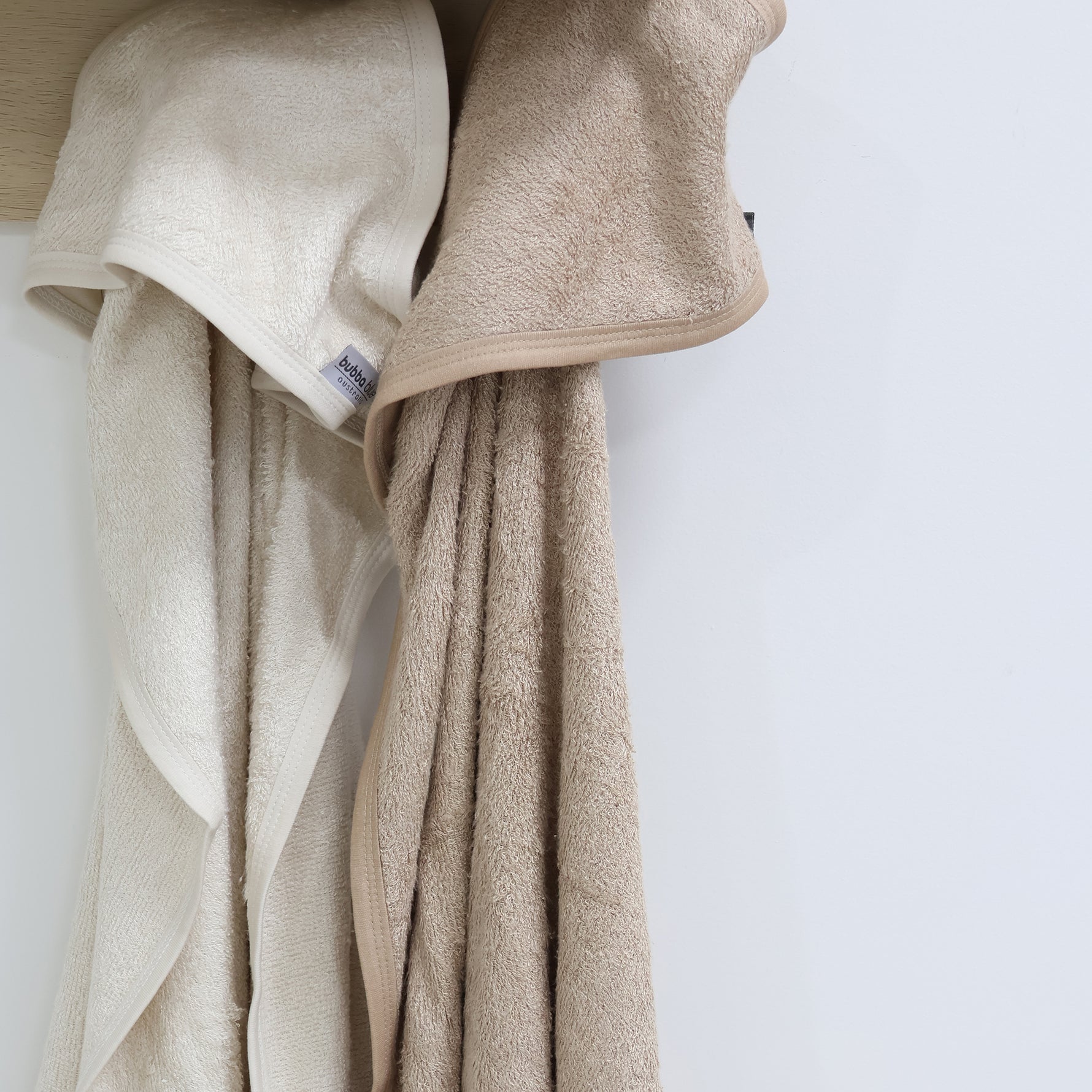 Bubba Sundae 2PK Hooded Towels - Chestnut - Bubba Blue Australia