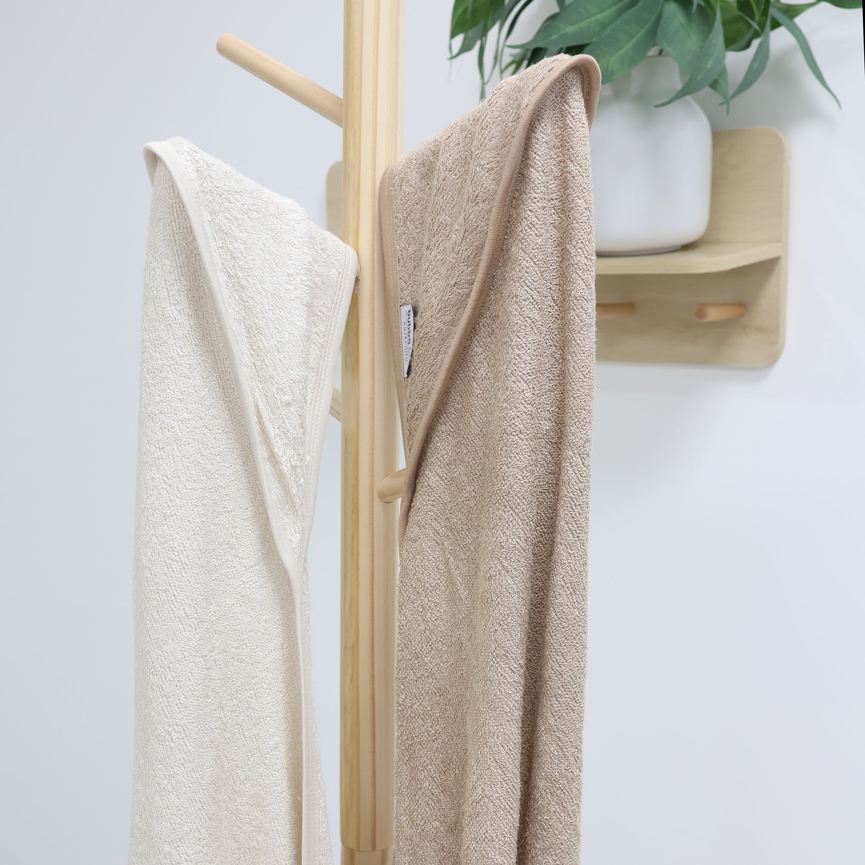 Bubba Sundae 2PK Hooded Towels - Chestnut - Bubba Blue Australia