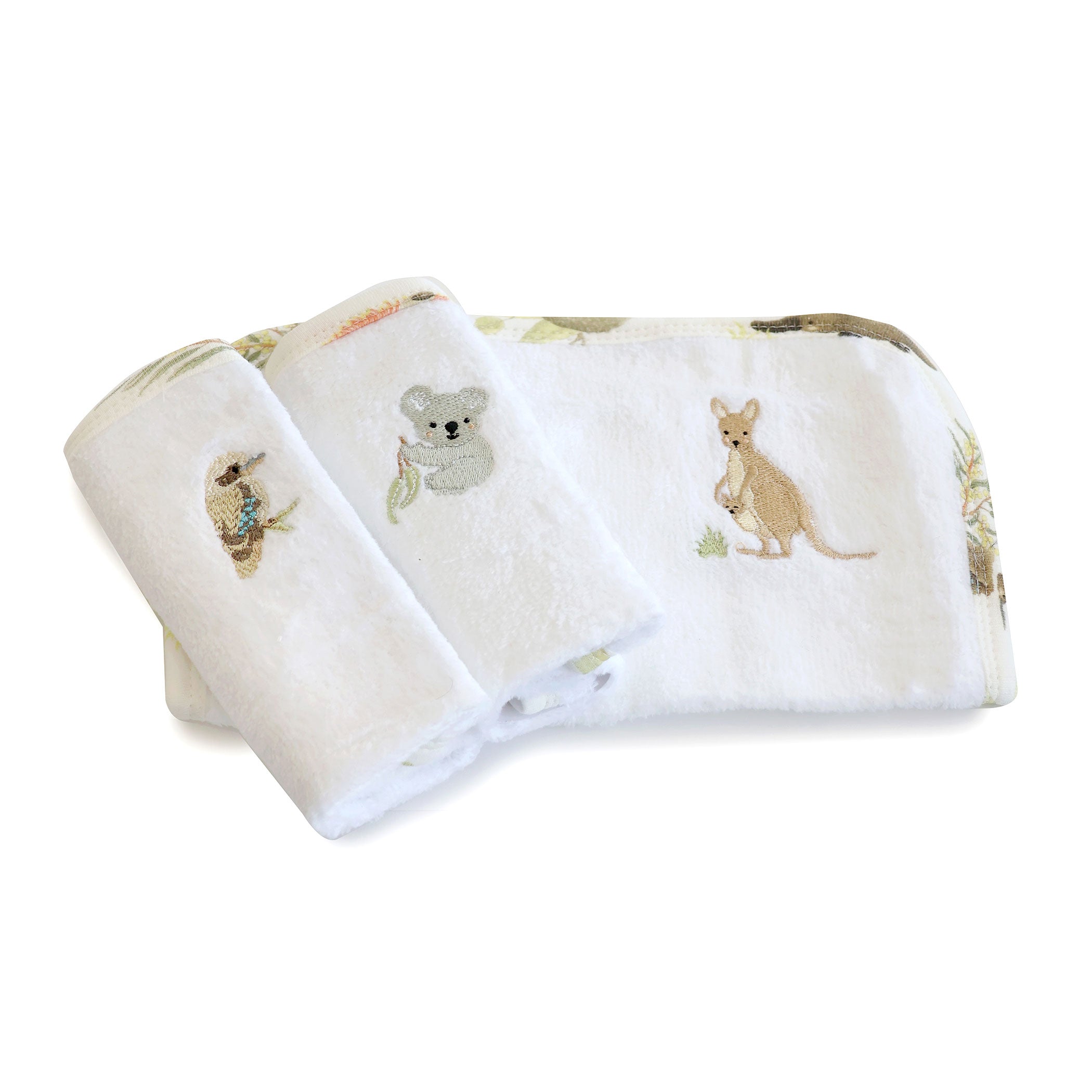 Aussie Animals 3pk Wash Cloths