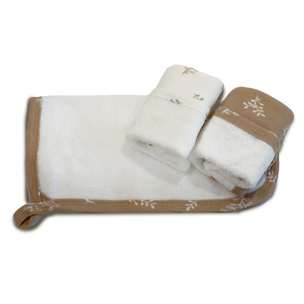 Organic Cotton 3pk Wash Cloths - Chestnut