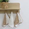 Organic Cotton 3pk Wash Cloths - Chestnut