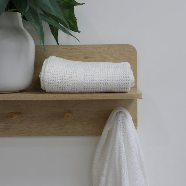 Bamboo White 2pk Cellular Blankets