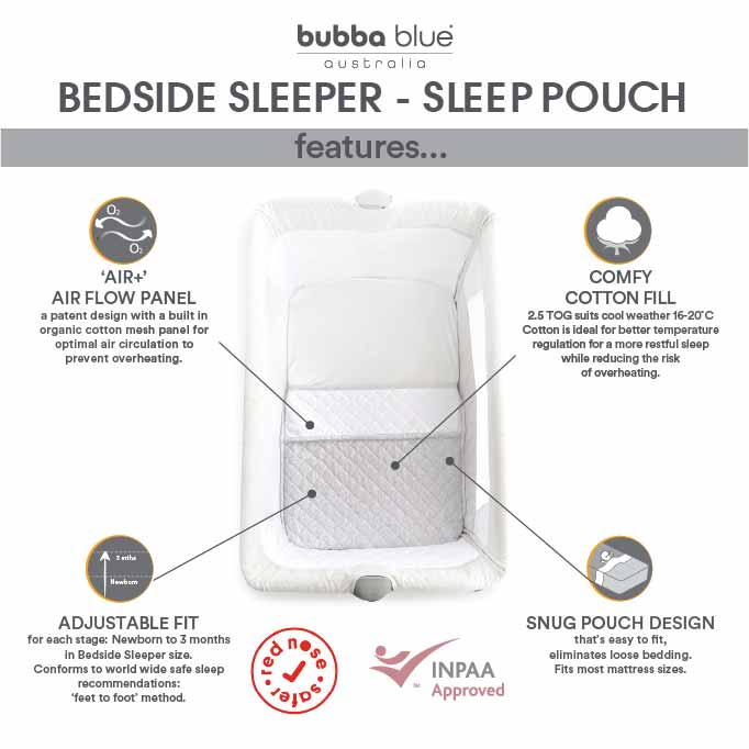 Nordic 2.5 TOG Sleep Pouch Co Sleeper/Bedside Sleeper - Rose