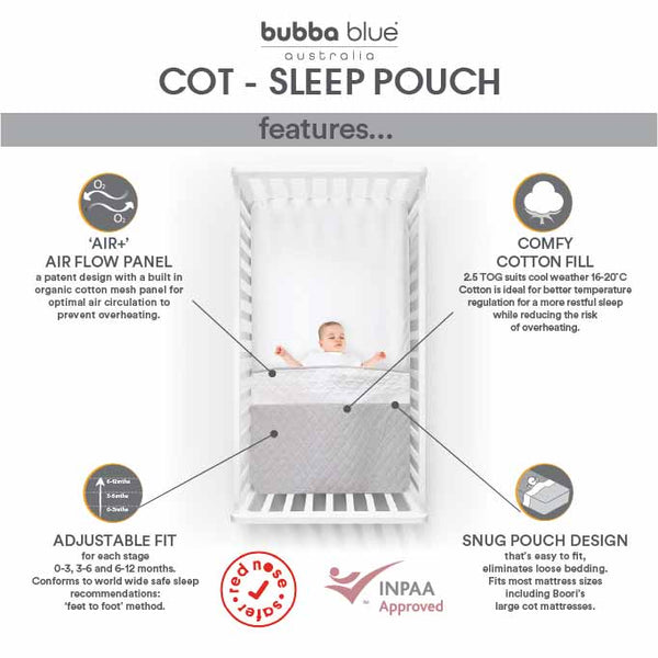 Nordic 2.5 TOG Sleep Pouch Standard Cot - Rose