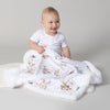 Elephant Bedtime Reversible Fleece Cuddle Blanket