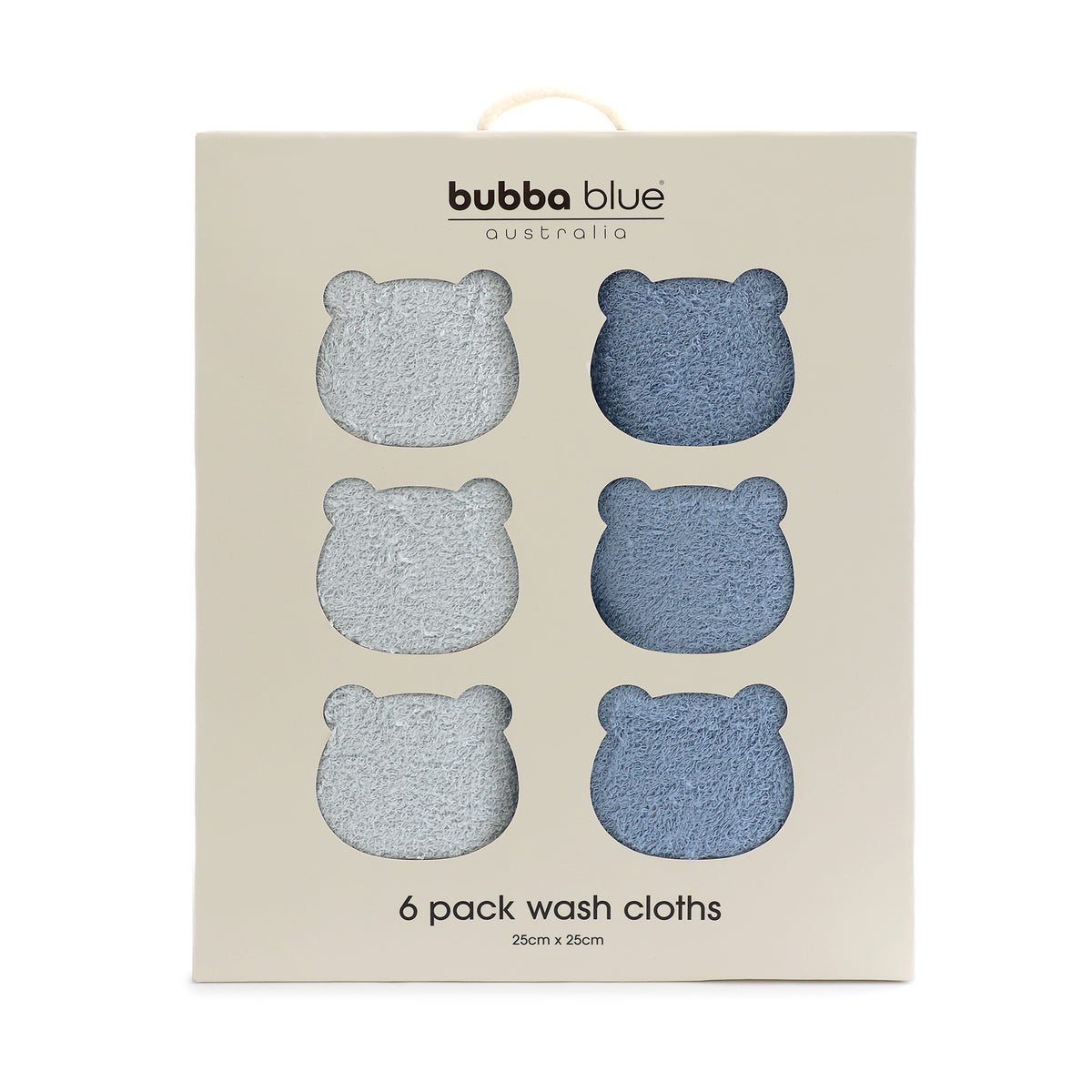 Bubba Sundae 6pk Wash Cloths - Blueberry - Bubba Blue Australia