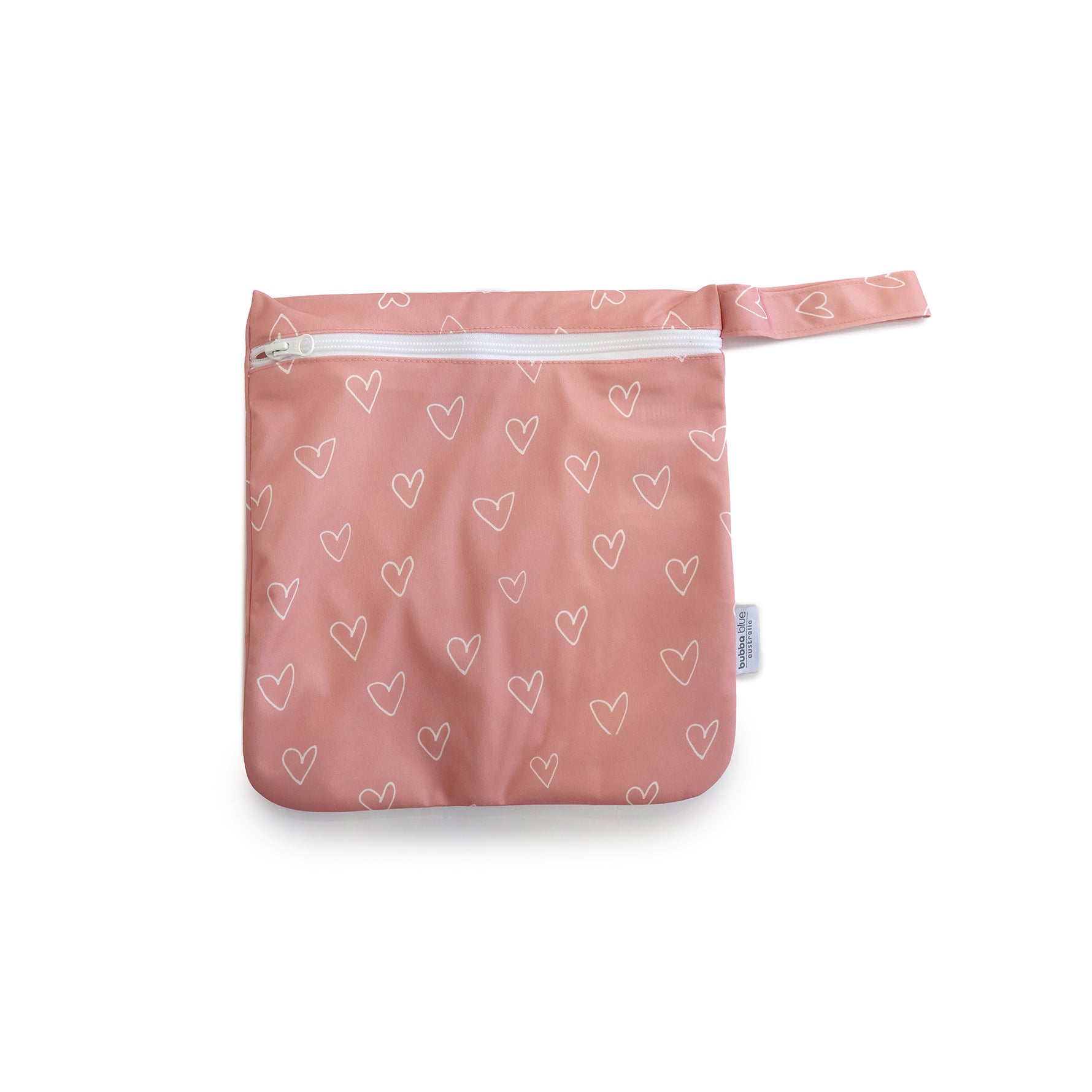 Nordic 2pk Wet/Dry Bags Bundle Berry Hearts - 25x28cm & 30x35cm - Bubba Blue Australia