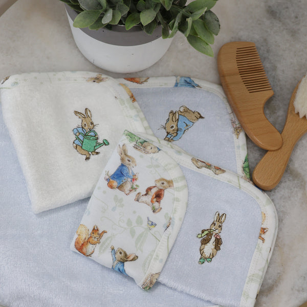 Peter Rabbit & Benjamin Bunny 3pk Face Washers