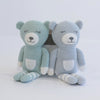 Nordic 2pk Knit Baby Rattles Dusty Sky/Mint Bear