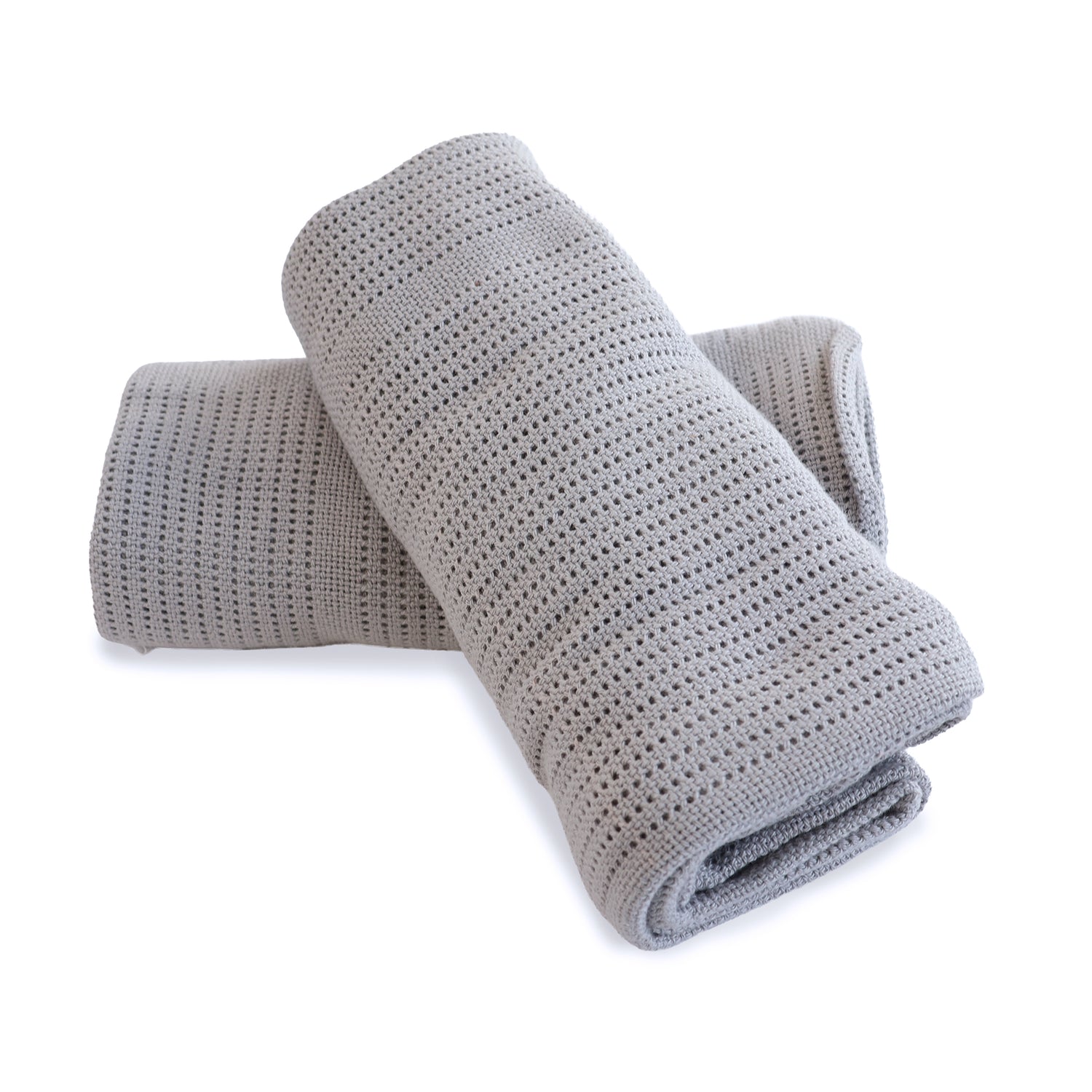 Nordic 2pk Cellular Blanket Grey/Grey