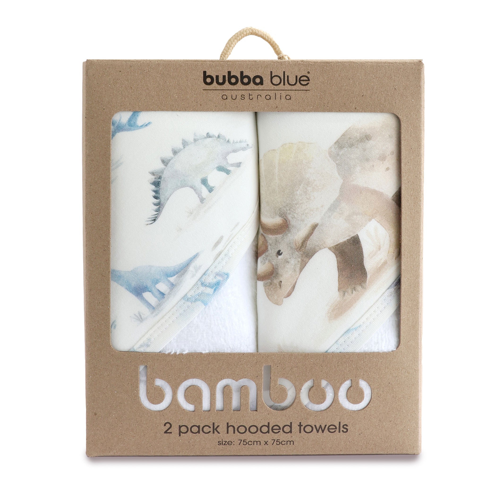 Jurassic Bamboo 2pk Hooded Towels