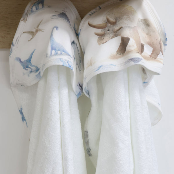 Jurassic Bamboo 2pk Hooded Towels