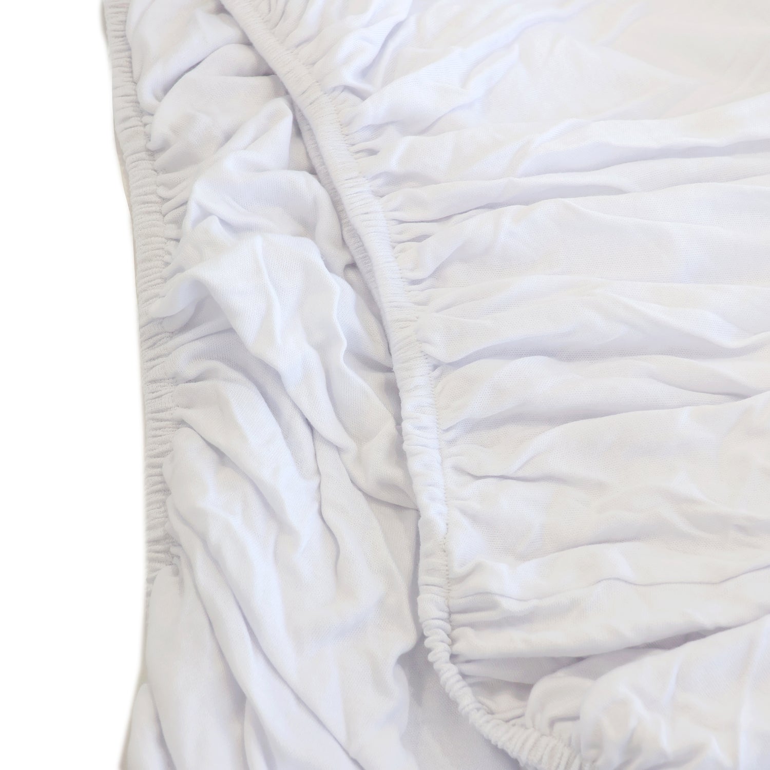 Bamboo White 2pk Compact Cot Jersey Fitted Sheets