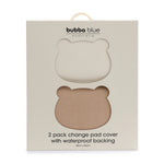 Bubba Sundae 2pk Waterproof Change Pad Covers - Chestnut - Bubba Blue Australia