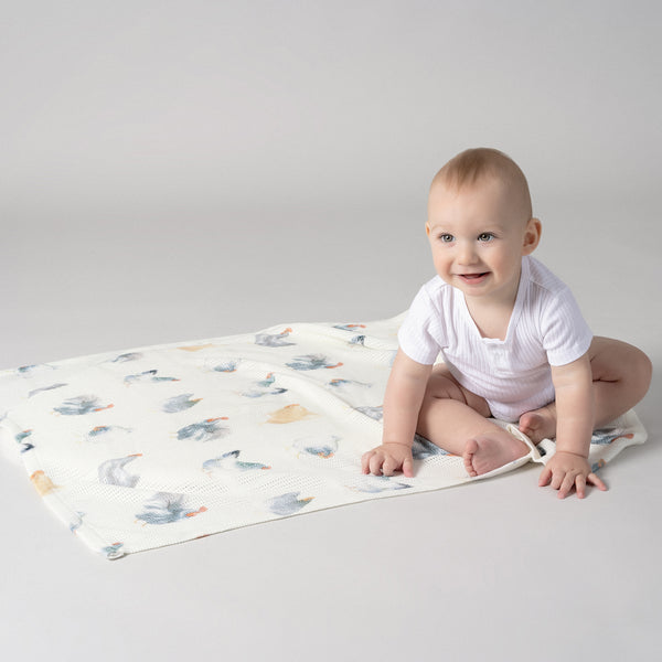 Little Rooster Cellular Blanket