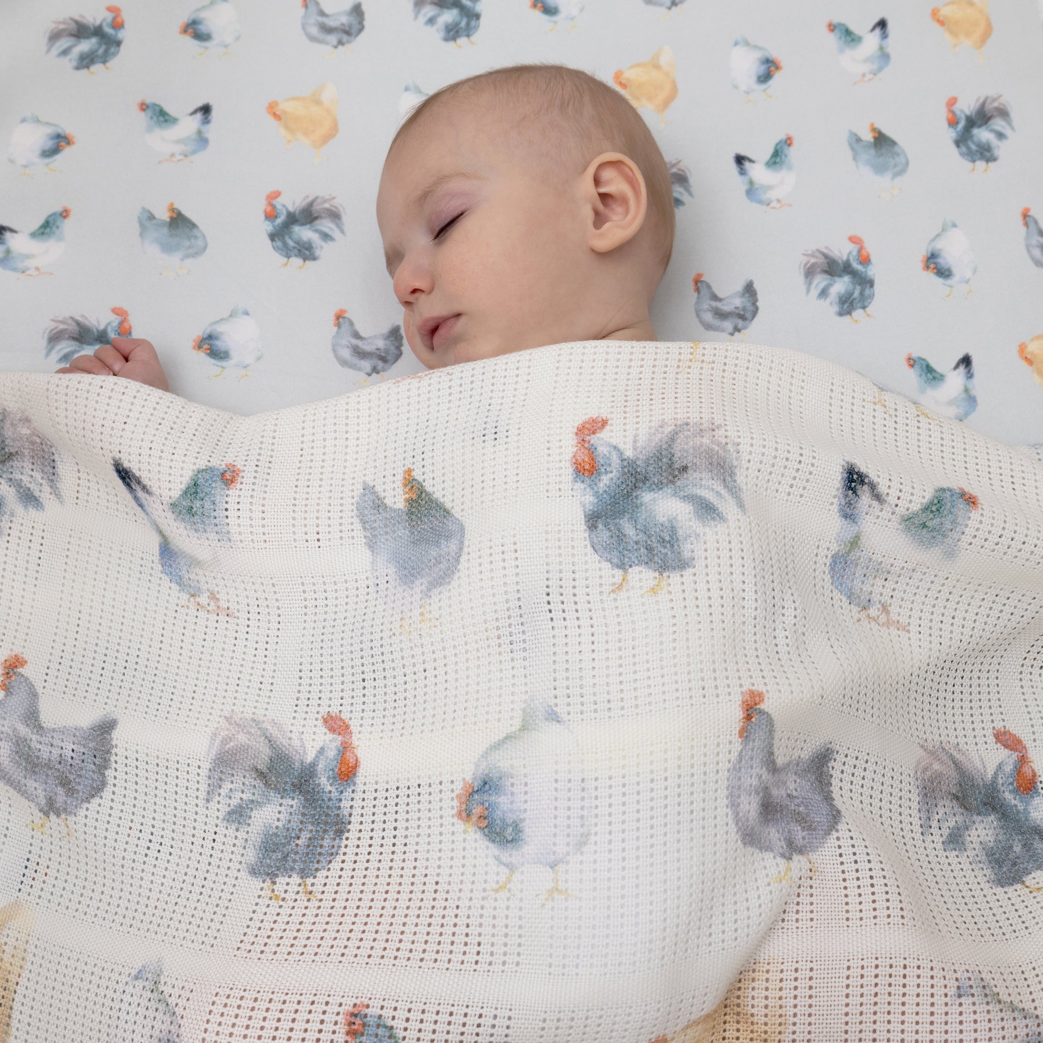 Little Rooster Cellular Blanket