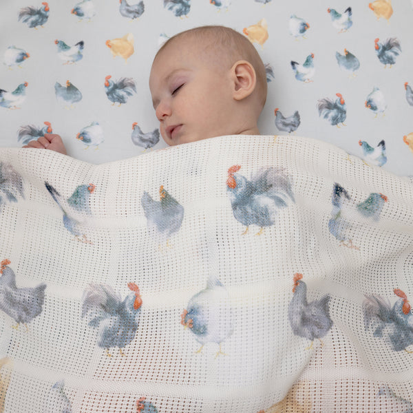 Little Rooster Cellular Blanket