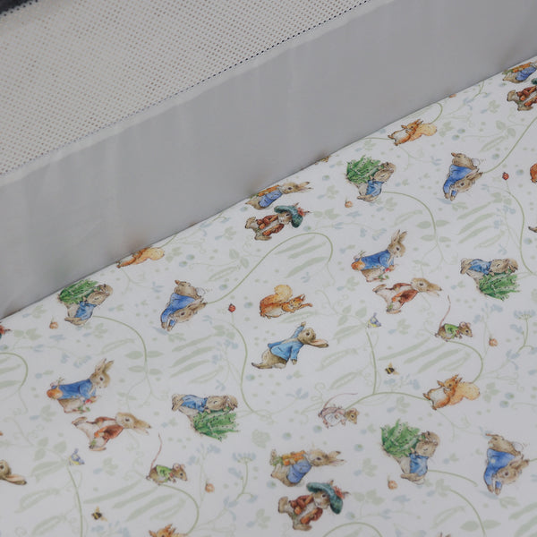 Peter Rabbit & Benjamin Bunny Co Sleeper/Bedside Sleeper Fitted Sheet