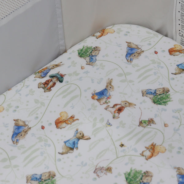 Peter Rabbit & Benjamin Bunny Co Sleeper/Bedside Sleeper Fitted Sheet