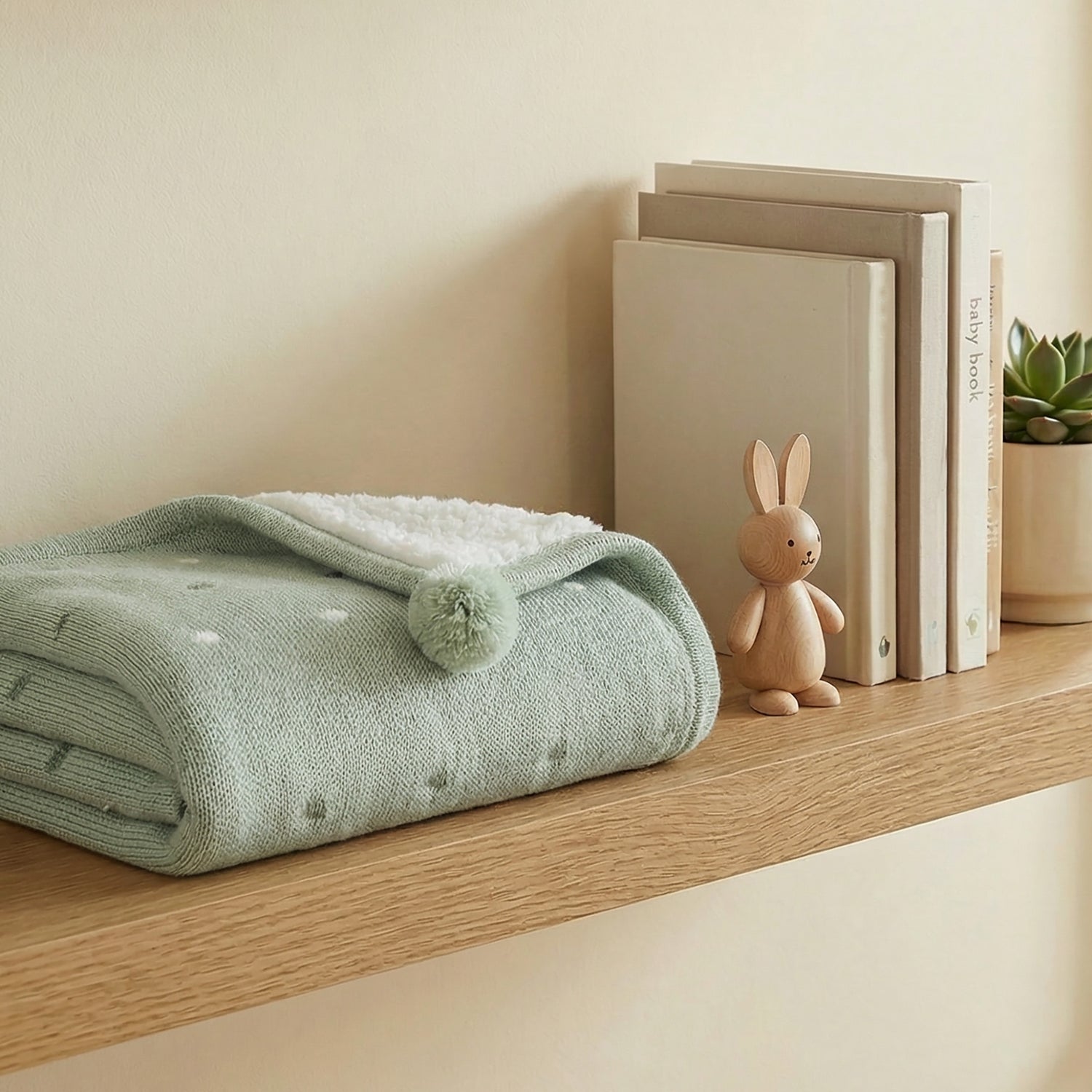 Confetti Knit Blanket - Olive