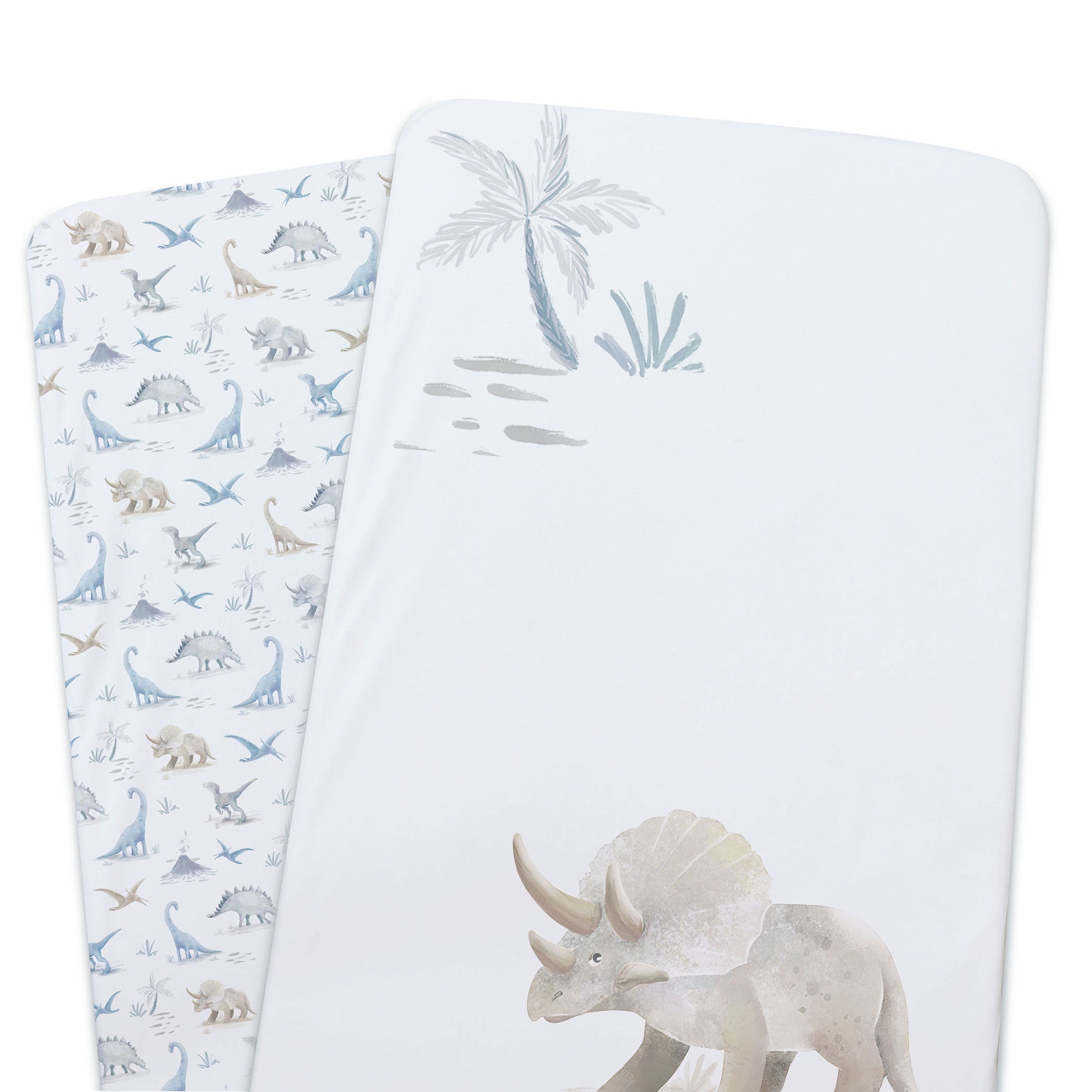 Jurassic Bamboo 2pk Jersey Co Sleeper/Bedside Sleeper Fitted Sheets