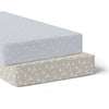 Provincial 2pk Jersey Cot Fitted Sheets - Sky/Almond