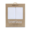 Bamboo White 2pk Moses Basket Jersey Fitted Sheets