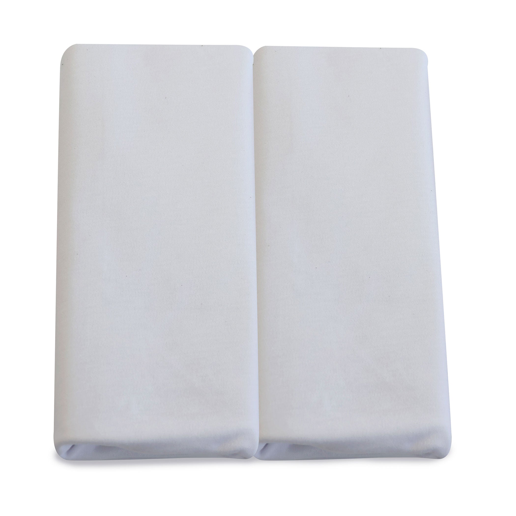 Bamboo White 2pk Moses Basket Jersey Fitted Sheets