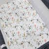 Peonies Bamboo 2pk Jersey Co Sleeper/Bedside Sleeper Fitted Sheets