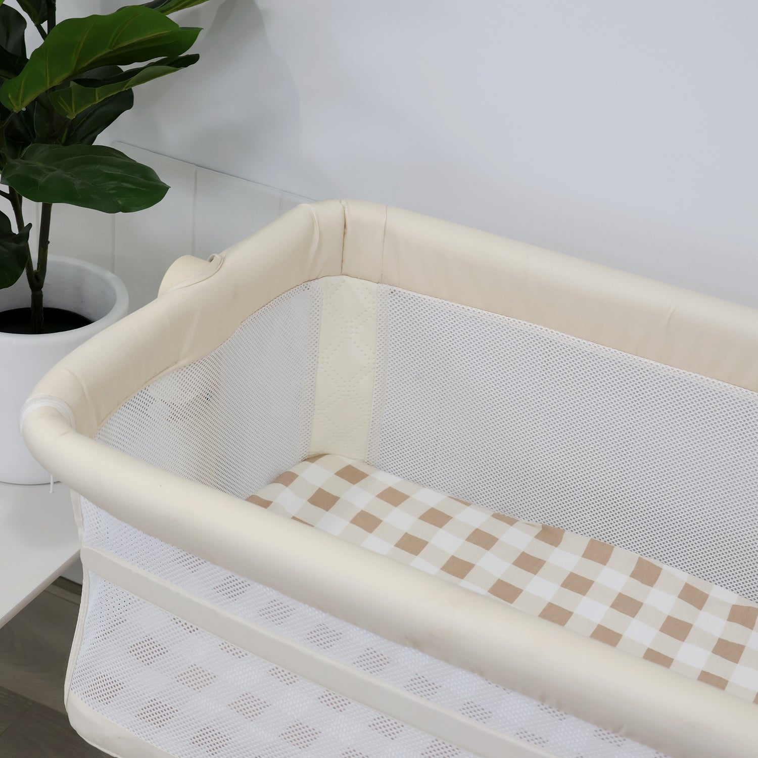 Bubba Sundae 2pk Jersey Co Sleeper/Bedside Sleeper Fitted Sheets - Chestnut - Bubba Blue Australia